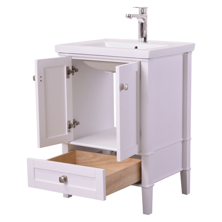 Elegant Decor Single Bathroom Vanity Set In White Finish VF-2001